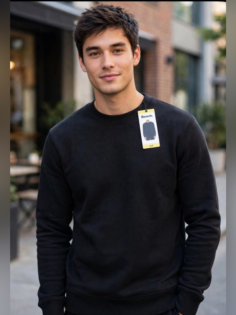 Bench Black Men's Crewneck Sweatshirt